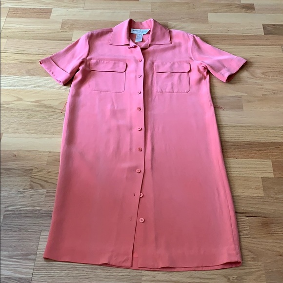 Jones New York Dresses & Skirts - ❗️FIRM100% silk shirt dress button front